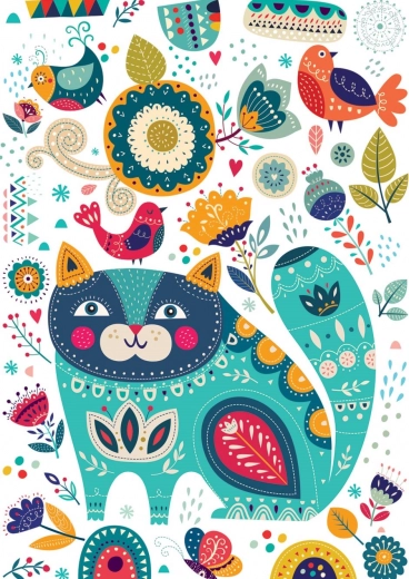 Cat and Birds Puzzle 1000 Pieces