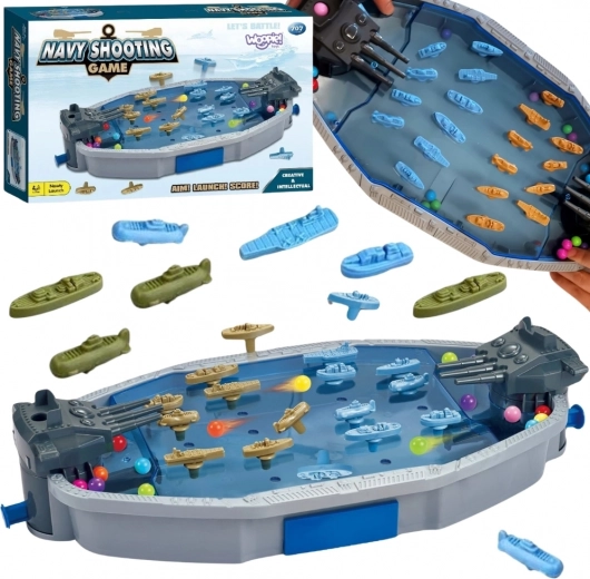 Woopie Морска битка 3D – настолна игра за сръчност с изстрелвач на топчета