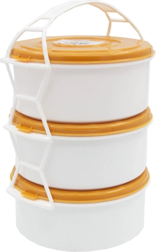 Food carrier 3×1 l plastic – mixed colors