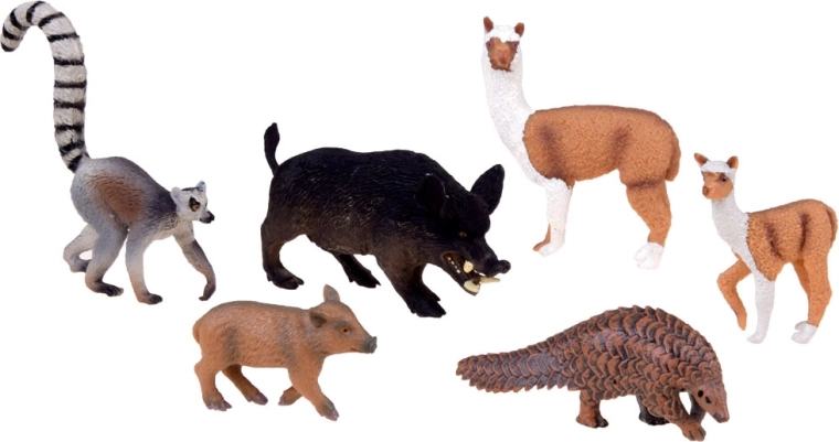 Six animals in one set