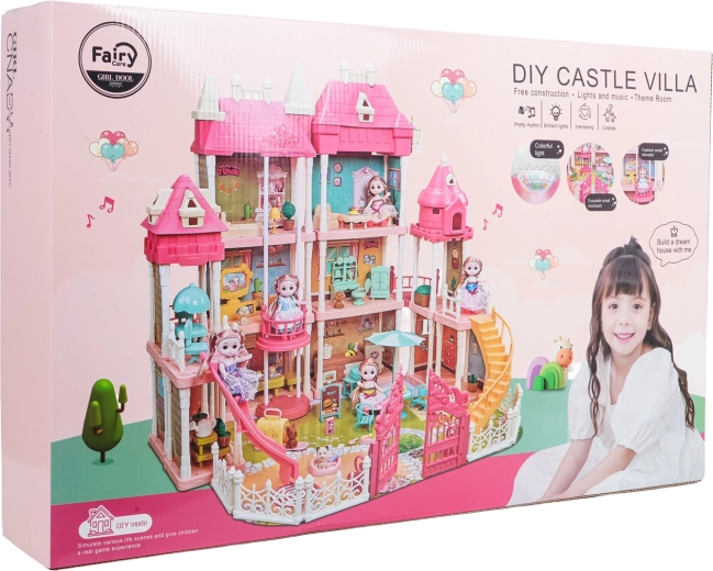 Large dollhouse with accessories