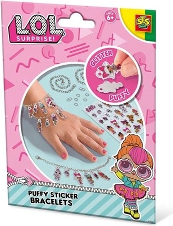 SES L.O.L. Surprise – glitter fluffy bracelet making set with stickers