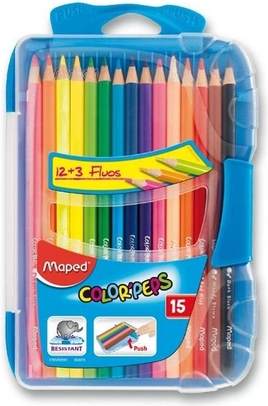 Триъгълни цветни моливи Maped Color'Peps Smart Box 15 бр.