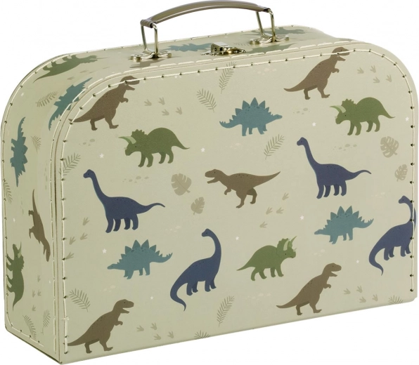A Little Lovely Company set of two cardboard suitcases with dinosaur design