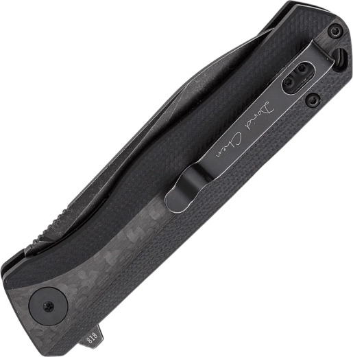 Lightweight, strong G10 handle with carbon inlay