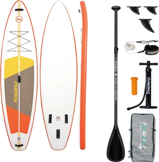 FunWater надуваем падълборд all-round 335 × 84 × 15 cm, оранжево‑бял