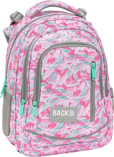 BackUP Pianki pink school backpack 24 l