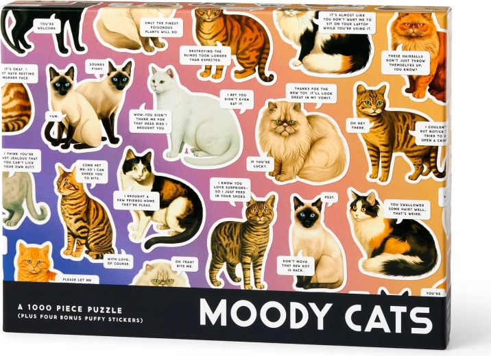 Galison puzzle Moody Cats 1000 pieces