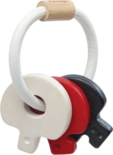 PlanToys high-contrast rattle with keys