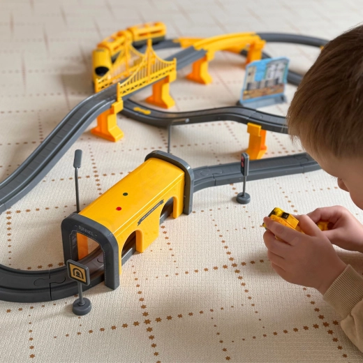 Train and accessories for imaginative play