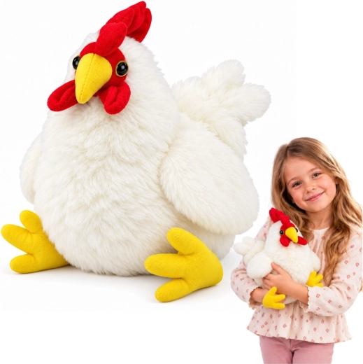 Plush White Hen 30 cm