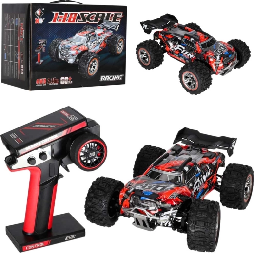 RC офроуд автомобил WLToys 184008 1:18 4WD с безчетков двигател и LED осветление