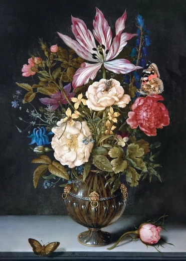 Puzzle Art: Quiet Life with Flowers 1000 Pieces