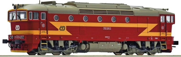 Дизелова локомотива Roco ČD 753 „Brejlovec“ H0, цифрова със звук