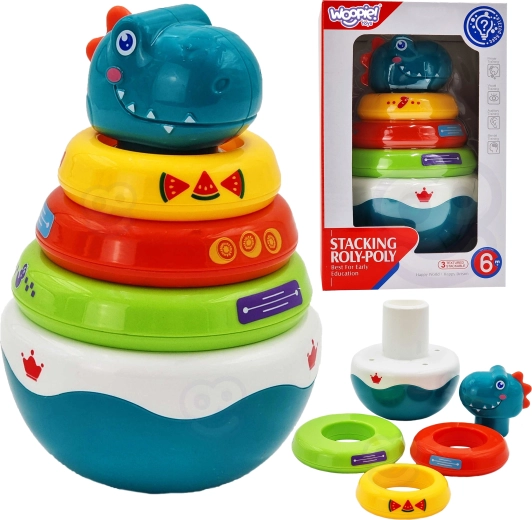 Woopie Infant Sensory Toy Dino Stack