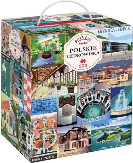 Пъзел Puzzlove Полски спа градове 500 части
