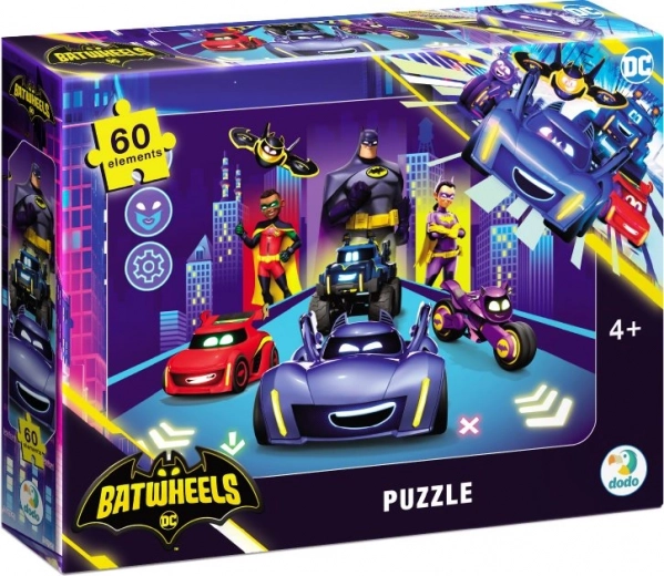 Пъзел DODO Batwheels: Нощно каране – 60 части