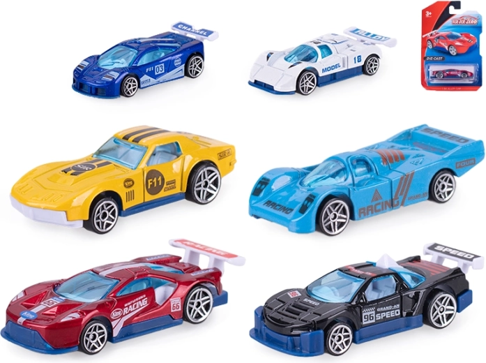 Metal racing mini car 8 cm with freewheel