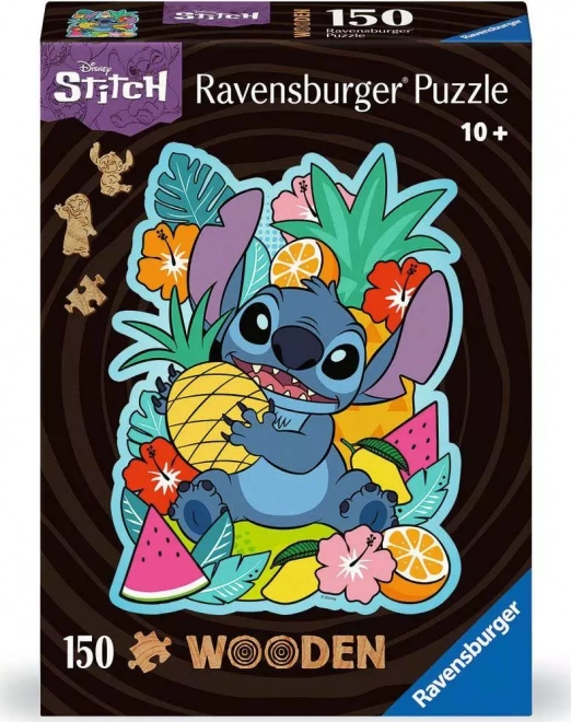 Ravensburger дървен контурен пъзел Disney: Stitch 150 части