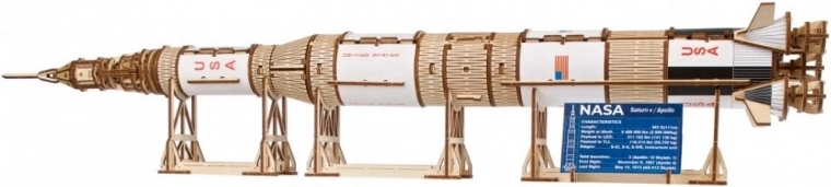 Ugears дървен модел на ракетата NASA Saturn V 1:170