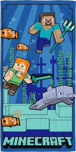 Бързосъхнеща детска кърпа за подсушаване Minecraft – подводно приключение