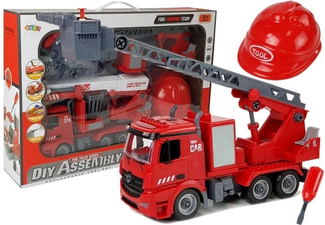 Set DIY Fire Truck 2-in-1 with Interchangeable Lifts