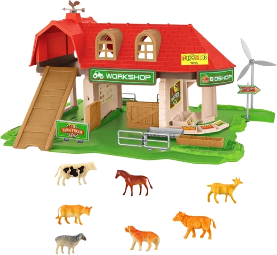 Complete farm for creative play