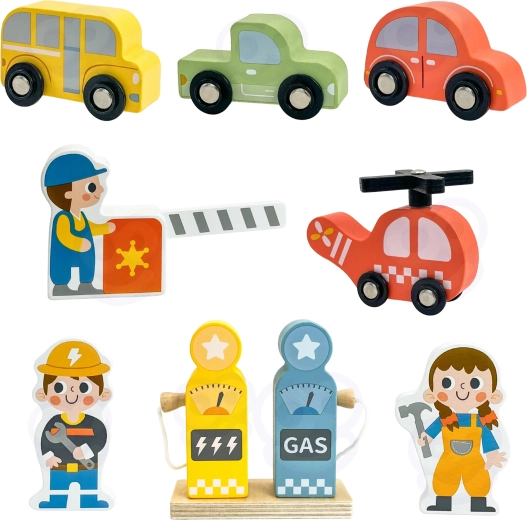 Богат комплект с превозни средства и фигурки