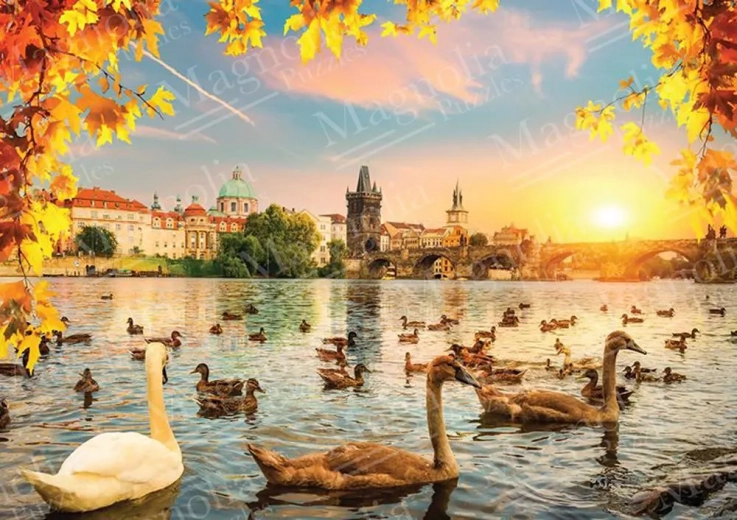Swan Puzzle at Charles Bridge 1000 pieces