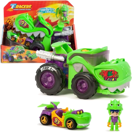 T-Racers T‑Rex Mega Wheels комплект с изстрелвачка и шофьор