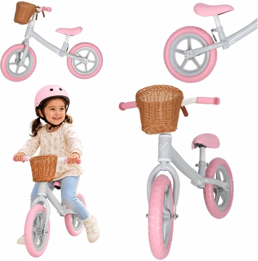 Баланс колело Trike Fix Balance с кошничка – розово