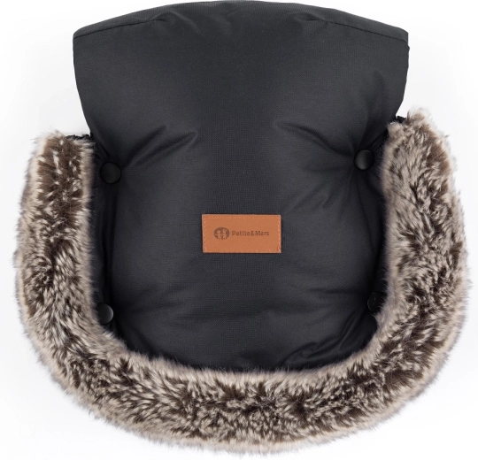 Petite&Mars stroller gloves Furry forever black