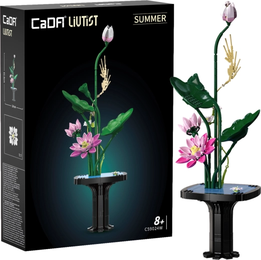 Конструктор CaDA Floral Art Summer Song – цветна декорация 61,6 см, 755 части