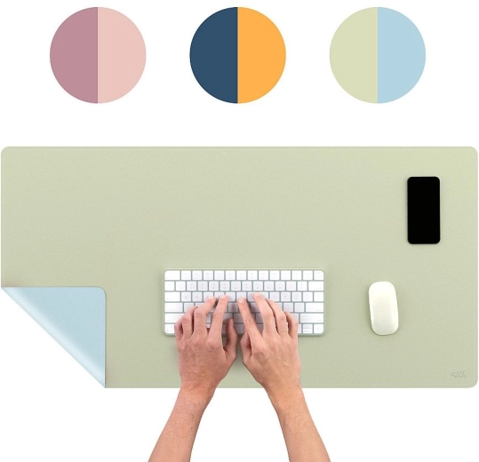 SAX Reversible Desk Mat, pastel blue/green