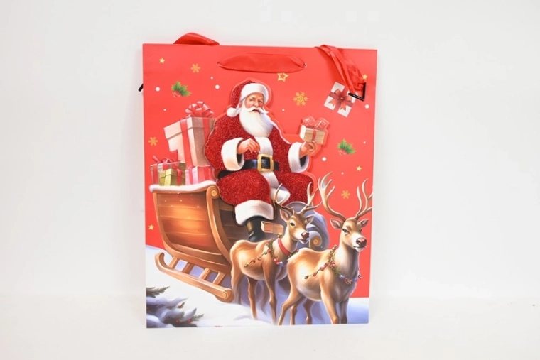 Gift bag with a festive design, size M