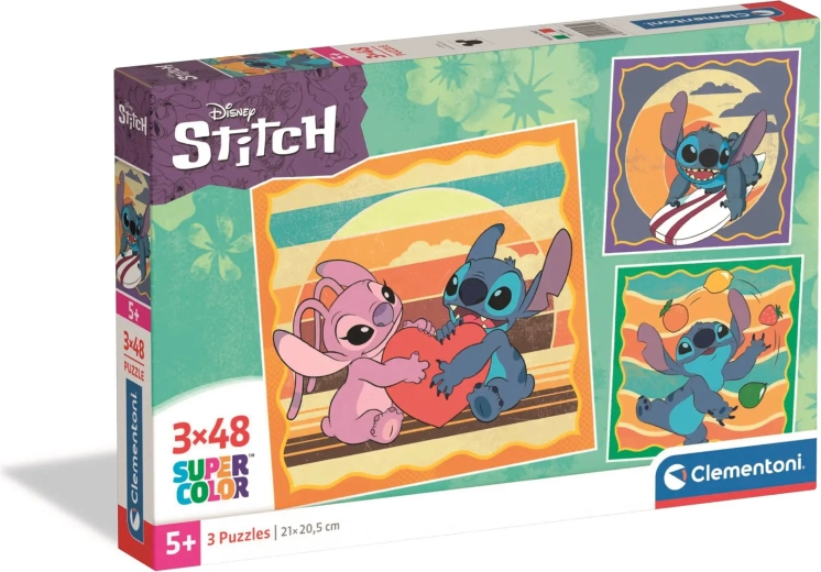 Clementoni Puzzle Stitch: Friendly Alien 3×48 Pieces