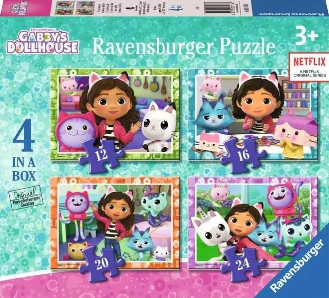 Puzzle 4 in 1 Gabby's Cat House 12/16/20/24 Pieces