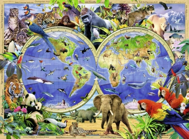 Ravensburger пъзел Свят на дивите животни XXL 300 части