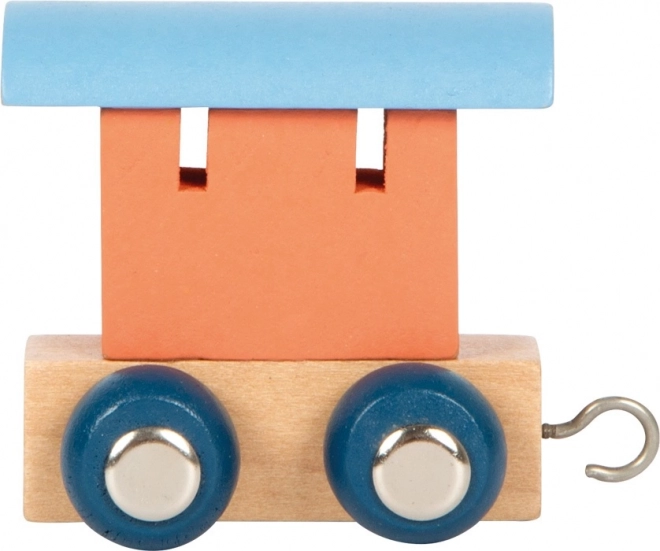 Оранжев дървен вагон Small Foot Polar Train