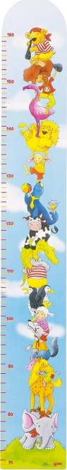 Wooden growth chart animal pyramid goki