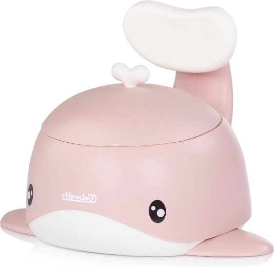 Chipolino детско гърне с облегалка whale pink