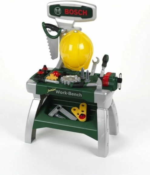 Детски работен тезгях BOSCH Junior с инструменти и каска, 20 части