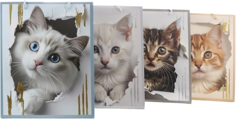 Gift bag with cat motif