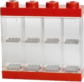 LEGO витрина за 8 минифигурки – червена