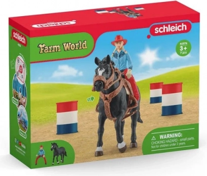 Каубойка и надпревара около бъчвите Farm World