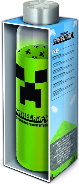 Стъклена бутилка с калъф MINECRAFT 585 мл