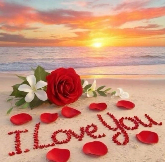 Диамантена мозайка Плаж I Love You