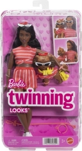 Barbie Twinning Looks doll and dog with accessories