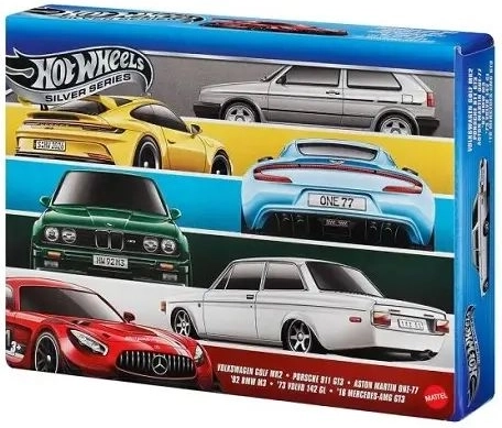 Hot Wheels Silver Series Euro Style Car Set - 6 pcs