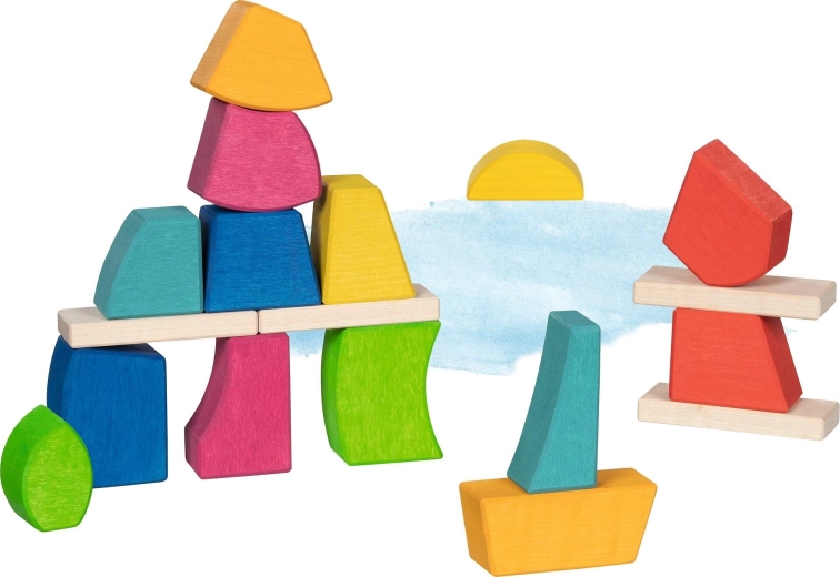 Wooden building blocks Creo goki Evolution (18 pieces)